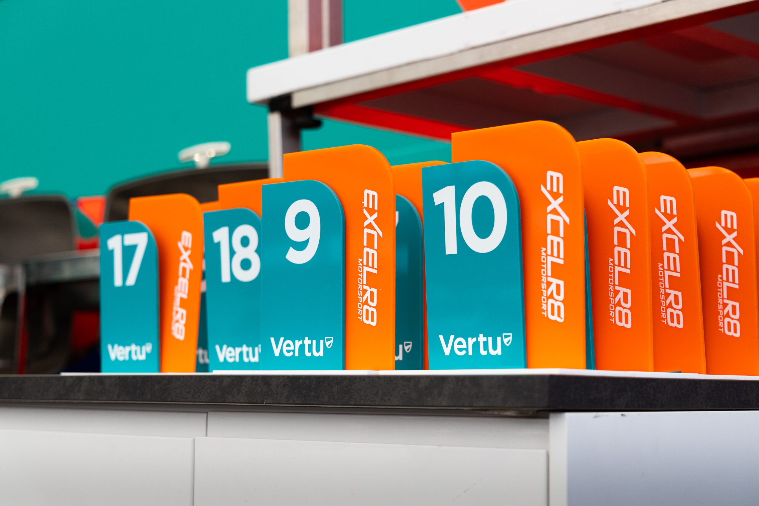 Table numbers inside team vertu hospitality