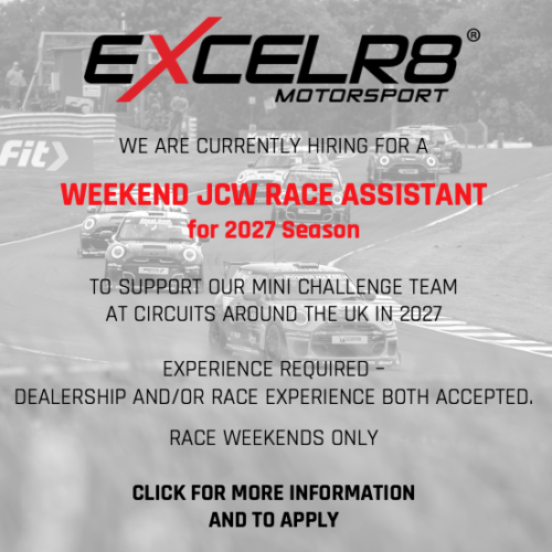 MINI Job Advert Website - Race Assistant - Oct 2026 MINI Job Advert Website - Race Assistant - Oct 2026